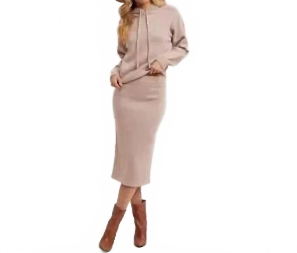NEW BLUIVY perfect hoodie and skirt set in oatmeal